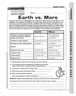 Earth vs. Mars