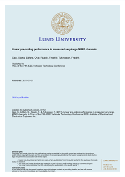 Linear pre-coding performance in measured very