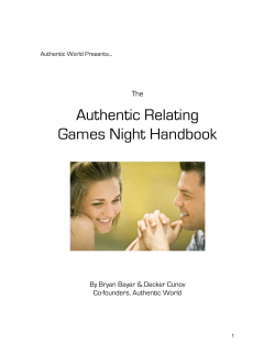 Authentic Relating Games Night Handbook