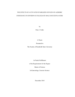 THE EFFECTS OF ACTIVATED STABILIZED OXYGEN