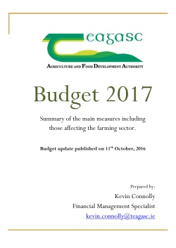 Budget 2017 Summary