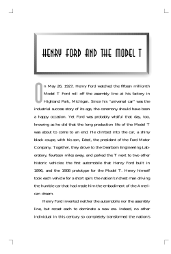 HENRY FORD AND THE MODEL T
