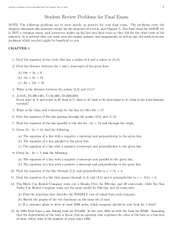 Student Written Review Questions