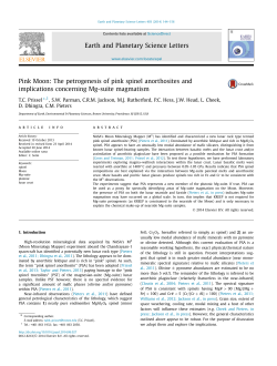 Prissel, T. C., S. W. Parman, C. R. M. Jackson, M. J. Rutherford, P. C.