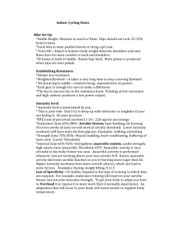 Indoor Cycling Notes
