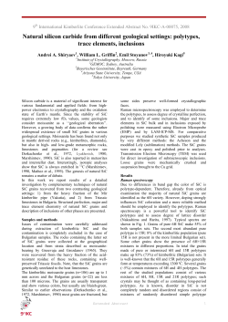 Natural silicon carbide from different geological settings: polytypes