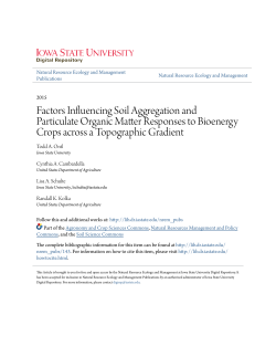 Factors Influencing Soil Aggregation and Particulate Organic Matter
