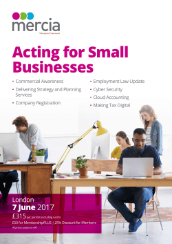 Acting for Small Businesses