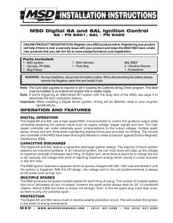 MSD Digital 6A and 6AL Ignition Control