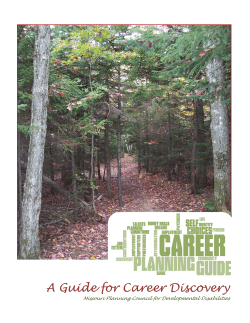 Career Planning Guide: A Guide for Career Discovery