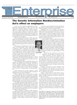 The Genetic Information Nondiscrimination Act`s effect on employers