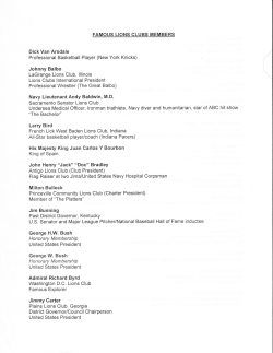Famous Lions Clubs Members - Lions e