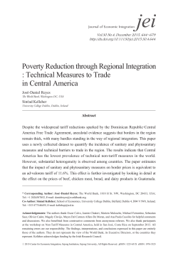 Poverty Reduction through Regional Integration : Technical