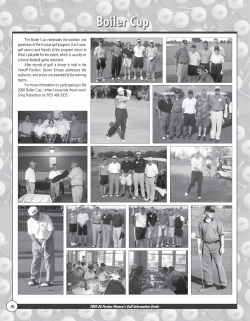 2005-06 Purdue Women`s Golf Information Guide 36 The Boiler Cup