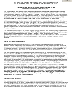 an introduction to the innovation institute