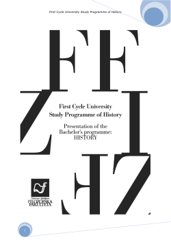 First Cycle University Study Programme of History