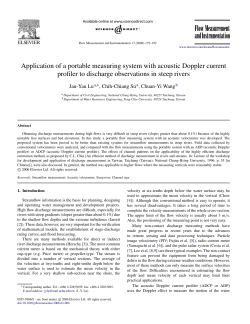 Application of a portable measuring system with acoustic Doppler