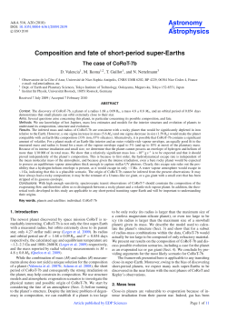 Composition and fate of short-period super-Earths