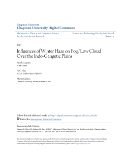 Influences of Winter Haze on Fog/Low Cloud Over the Indo