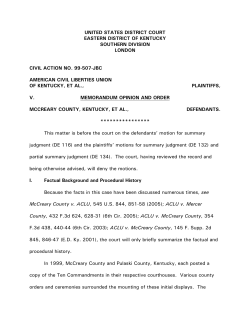 ACLU of Kentucky v. McCreary County, Kentucky