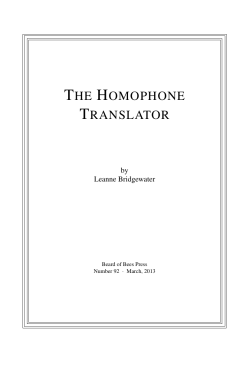 The Homophone Translator