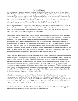 Toni Stone Biography - Minnesota History Center