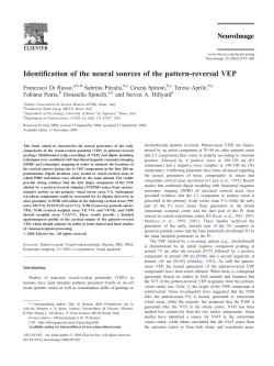 Identification of the neural sources of the pattern