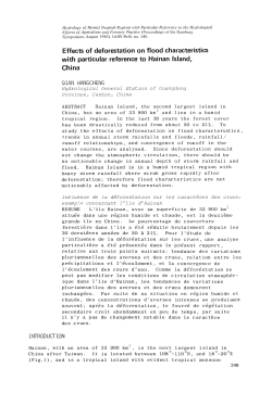 Effects of deforestation on flood characteristics with