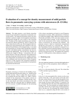 Evaluation of a concept for density measurement of solid particle