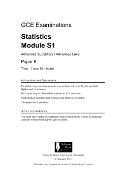 Solomon Statistics S1 Paper K