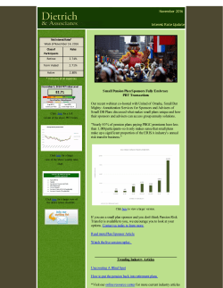November 2016 Interest Rate Update Small Pension Plan Sponsors