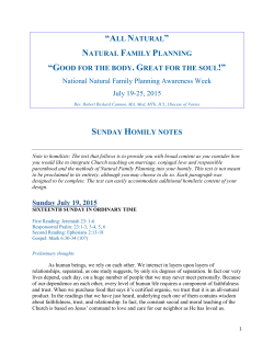 NATURAL FAMILY PLANNING - United States Conference of