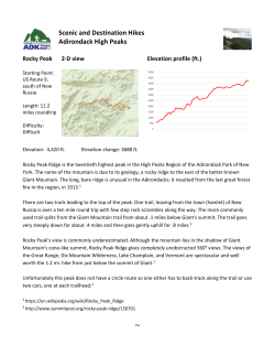 Scenic and Destination Hikes Adirondack High Peaks
