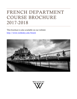 the French Department brochure