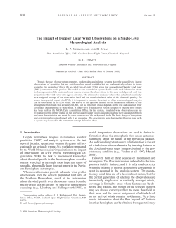 The Impact of Doppler Lidar Wind Observations on a Single