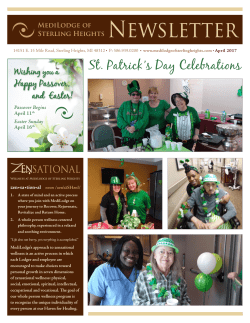 Newsletter - Medilodge of Sterling Heights