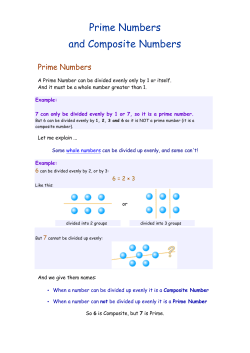Prime Numbers and Composite Numbers