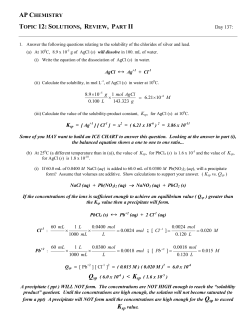 AP Chemistry: Topic 1: Chemical Foundations