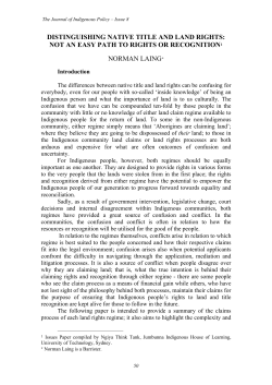 distinguishing native title and land rights