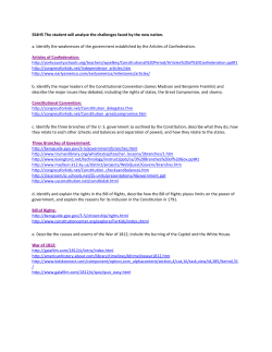 SS4H5 The student will analyze the challenges faced by the new