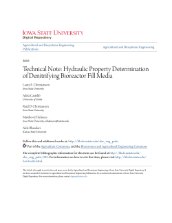 Hydraulic Property Determination of Denitrifying Bioreactor Fill Media