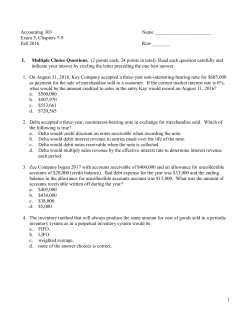 Test 3, Fall 2016