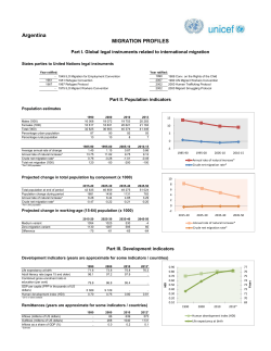 Argentina MIGRATION PROFILES - United Nations Department of