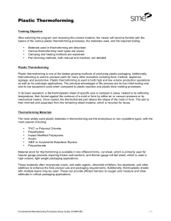 Plastic Thermoforming