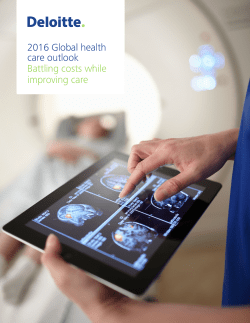 2016 Global health care outlook Battling costs while
