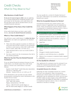 Credit Checks - Saskatchewan.ca