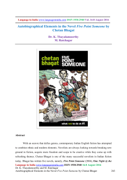 Autobiographical Elements in the Novel Five