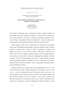 1/5 The concept of Aristotelian purity, concerning the objective