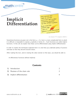 Implicit Differentiation