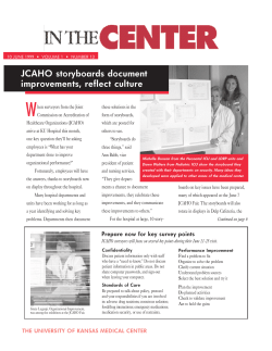 JCAHO storyboards document improvements, reflect culture